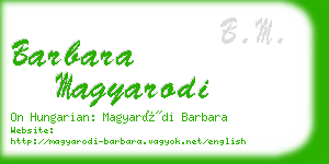 barbara magyarodi business card